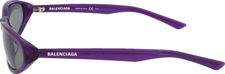 Balenciaga Round Frame Acetate Sunglasses Violet