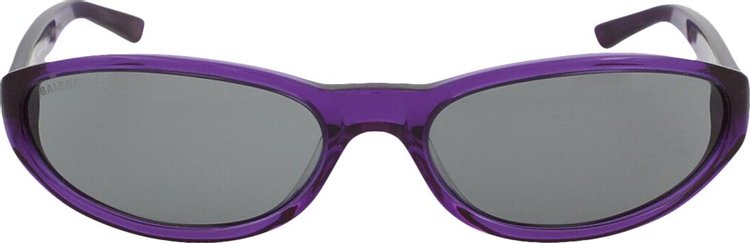 Balenciaga Round Frame Acetate Sunglasses Violet