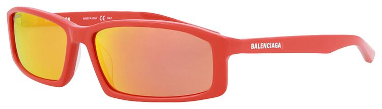Balenciaga Square Frame Acetate Sunglasses Red