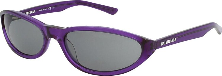 Balenciaga Round Frame Acetate Sunglasses Violet