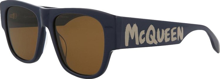 Alexander McQueen Square Frame Acetate Sunglasses Blue