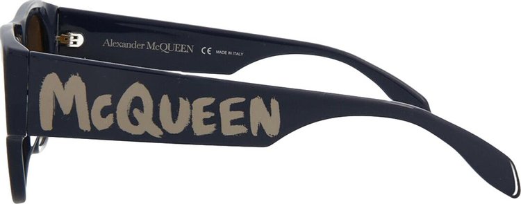 Alexander McQueen Square Frame Acetate Sunglasses Blue