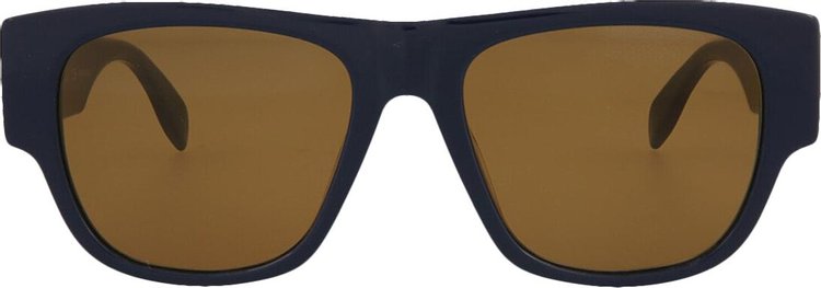 Alexander McQueen Square Frame Acetate Sunglasses 'Blue'