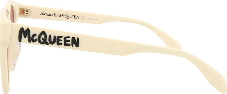 Alexander McQueen Square Frame Acetate Sunglasses White