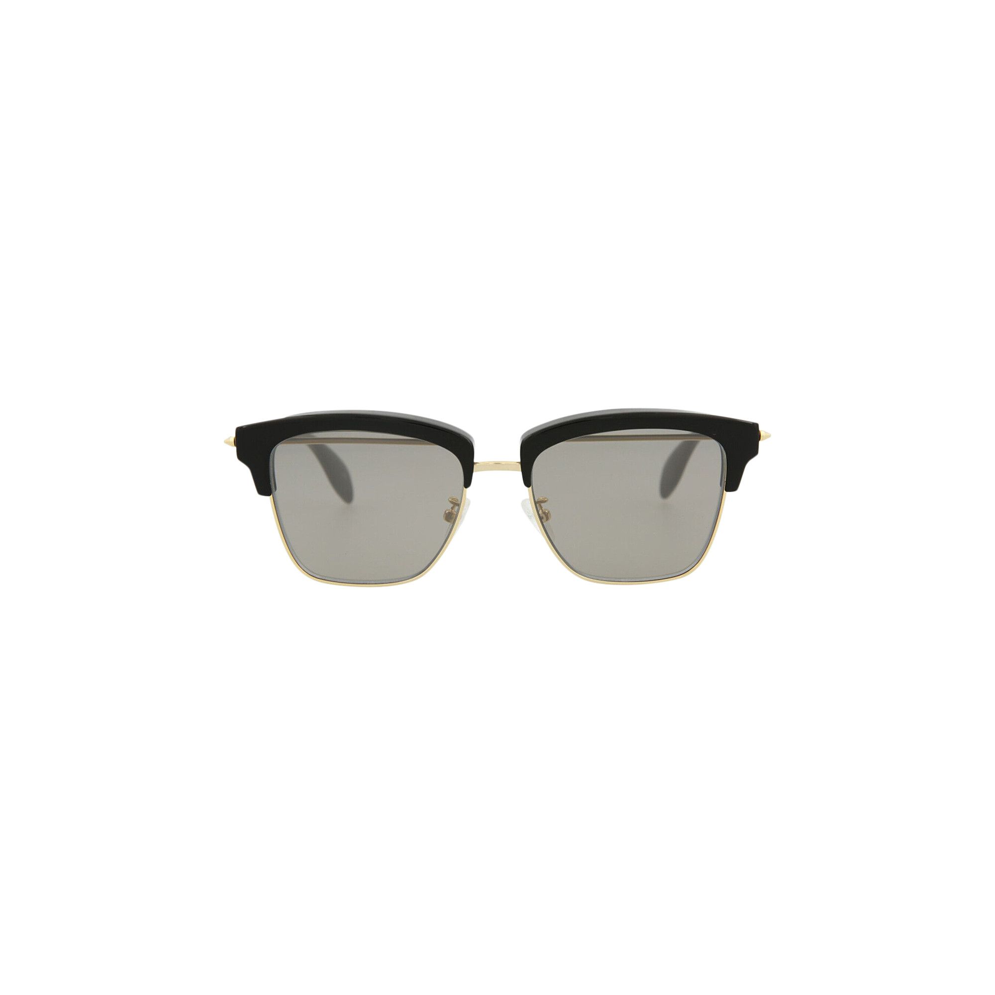 Buy Alexander McQueen Square Frame Metal Sunglasses 'Gold