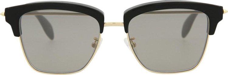 Alexander McQueen Square Frame Metal Sunglasses 'Gold'