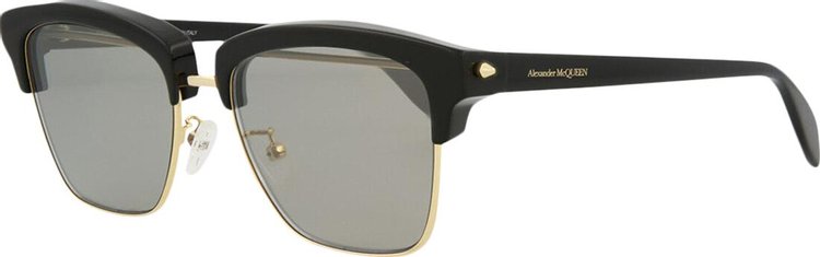 Alexander McQueen Square Frame Metal Sunglasses Gold