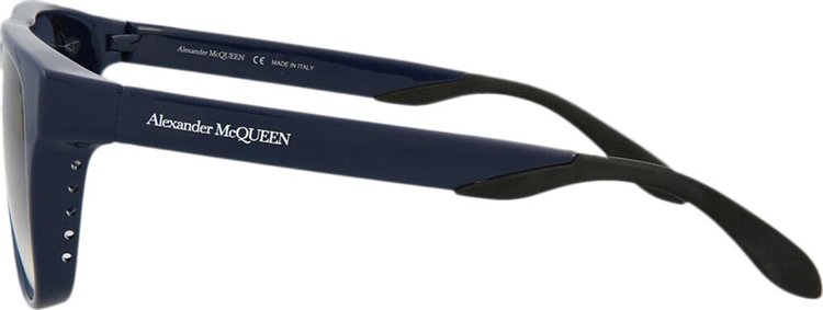 Alexander McQueen Square Frame Injection Sunglasses Blue