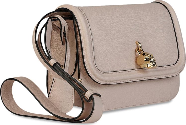 Alexander McQueen Skull Padlock Shoulder Bag Beige