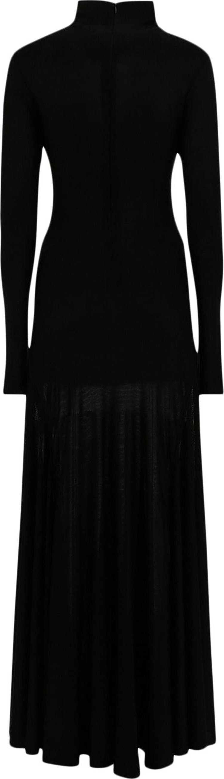 Bottega Veneta Stretch Turtleneck Maxi Dress Black