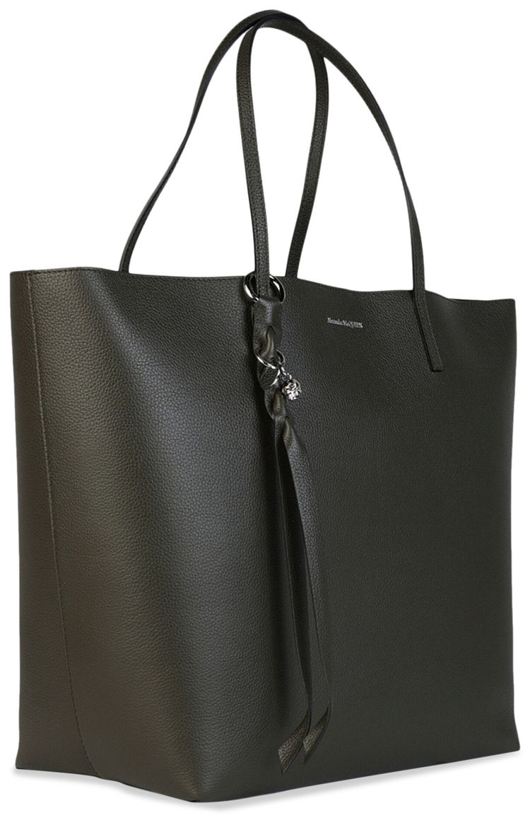 Alexander McQueen Skull Leather Tote Green