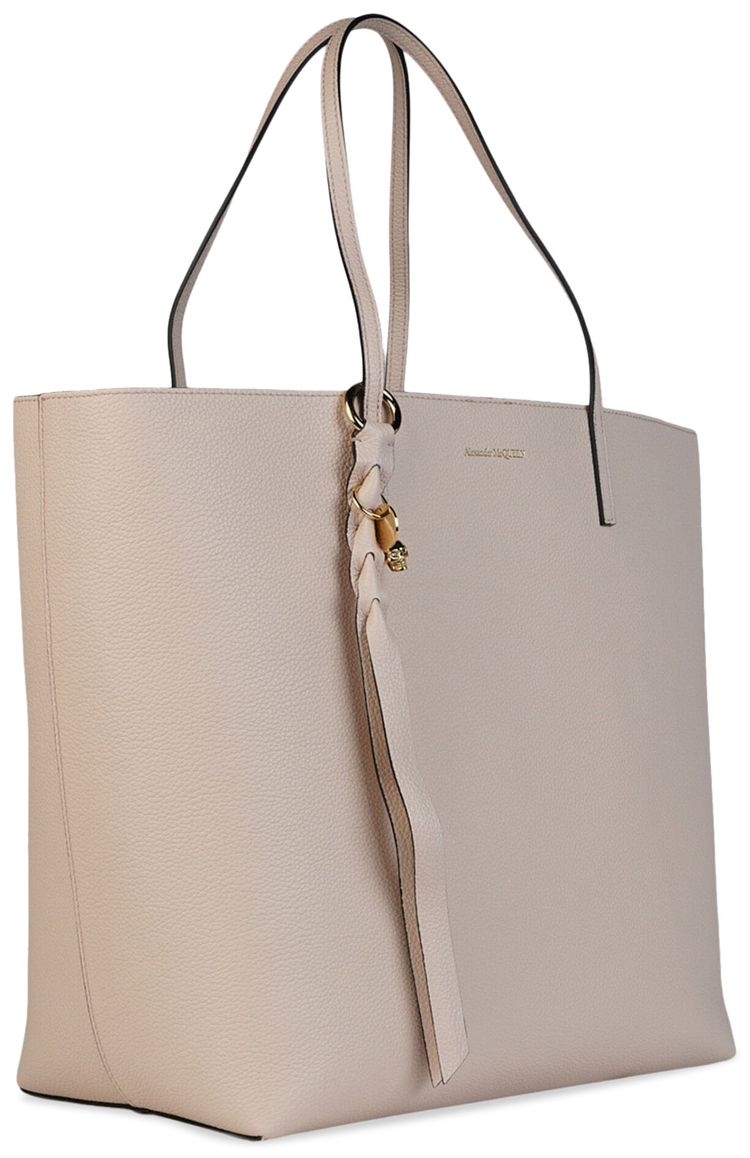 Alexander McQueen Skull Leather Tote Beige