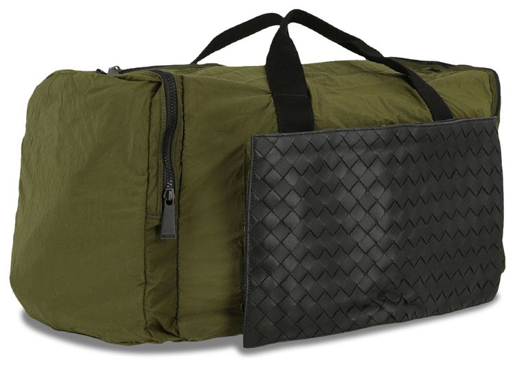 Bottega Veneta Convertible Intrecciato Duffel Bag Green