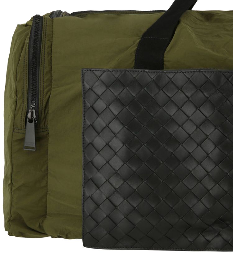 Bottega Veneta Convertible Intrecciato Duffel Bag Green