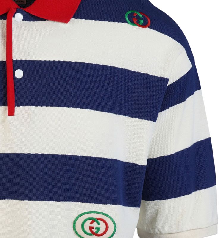 Gucci Short Sleeve Striped Polo Multicolor