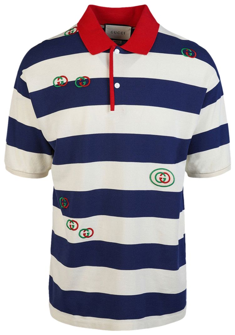 Gucci Short Sleeve Striped Polo Multicolor
