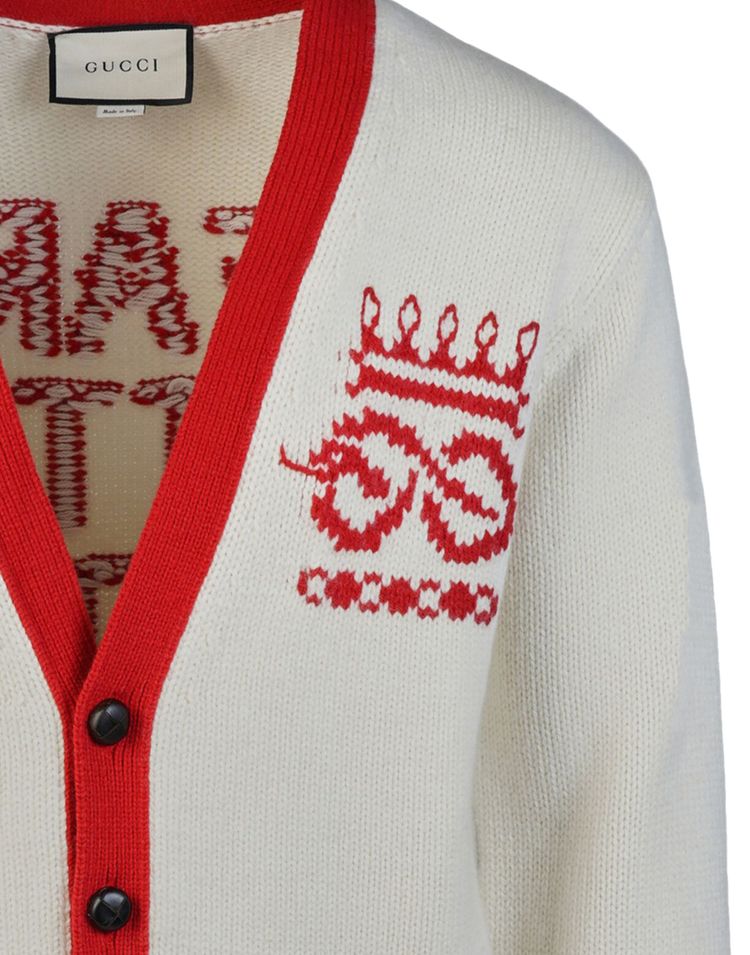 Gucci Slogan Cardigan Multicolor