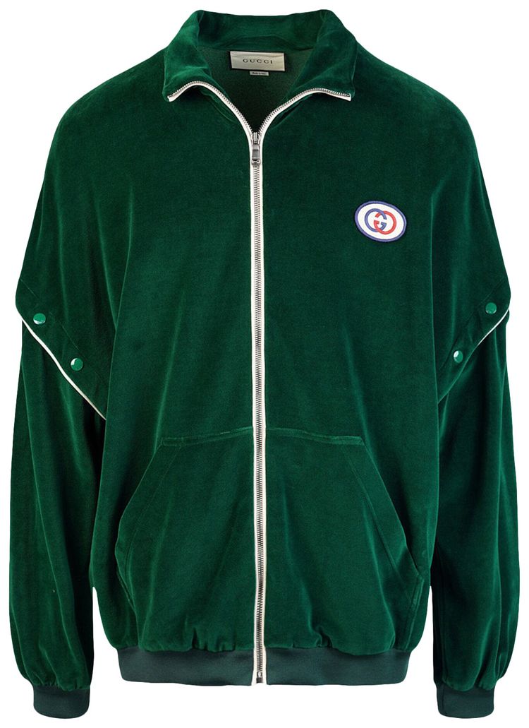 Gucci Velvet Track Jacket Green