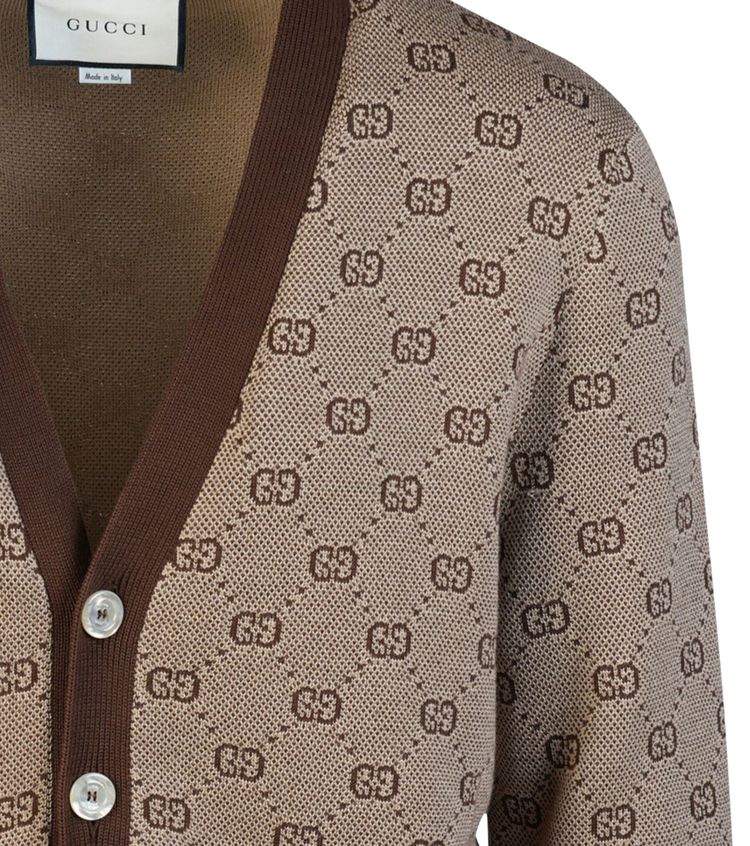 Gucci GG Supreme Cardigan Brown