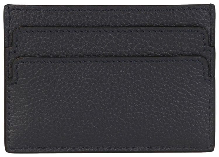 Alexander McQueen Skull Leather Card Holder Blue