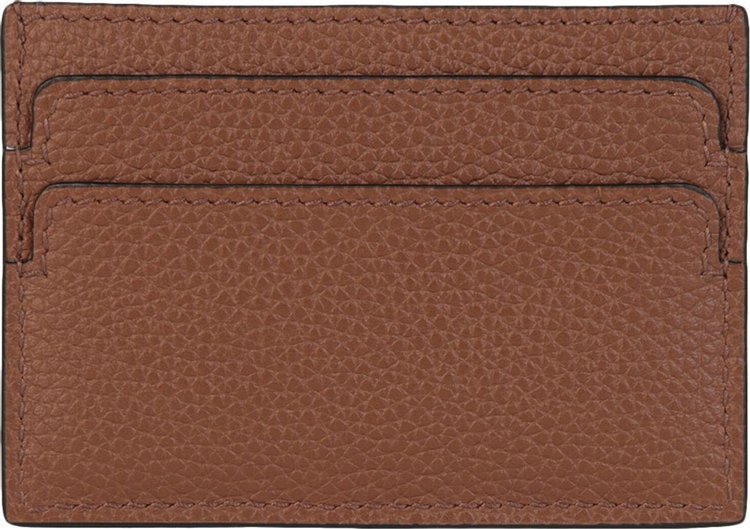 Alexander McQueen Skull Leather Card Holder Brown