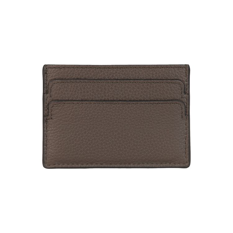 Alexander McQueen Skull Leather Card Holder Green