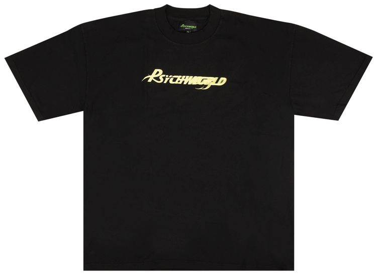 Psychworld Speed Logo T Shirt BlackYellow