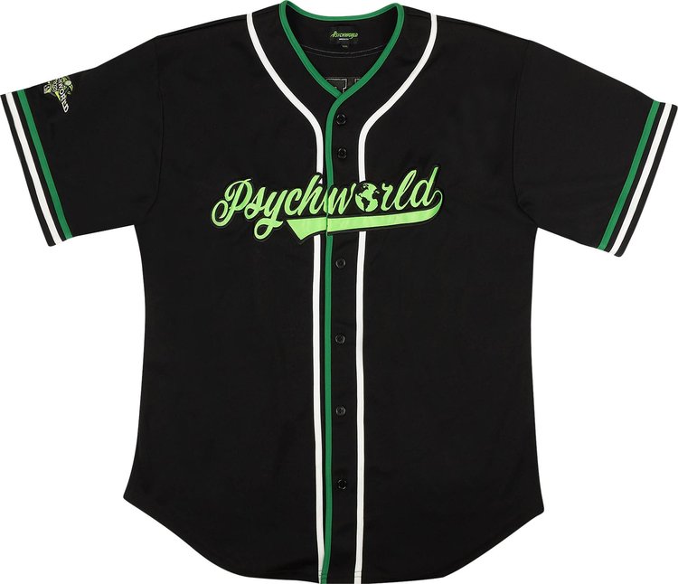 Psychworld Baseball Shirt 'Black/Green'