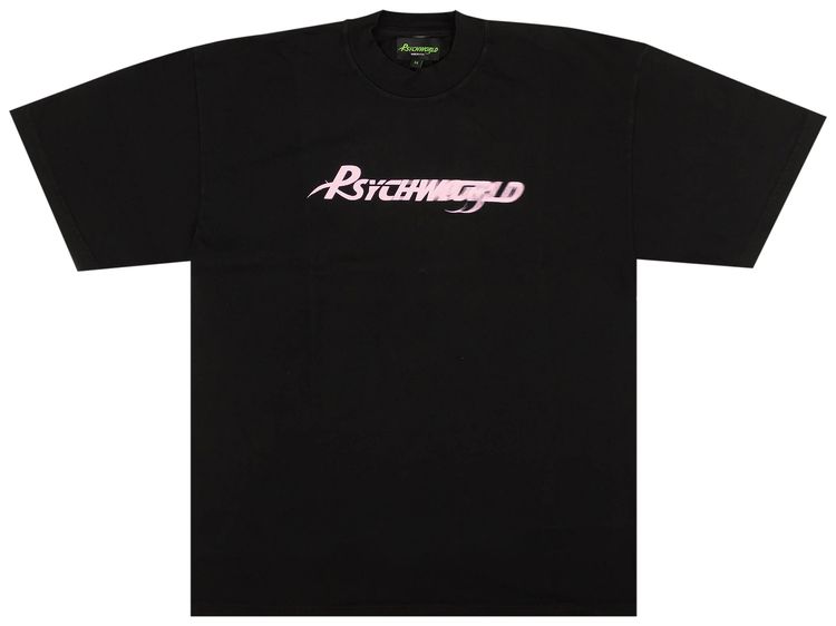 Psychworld Speed Logo T Shirt BlackPink