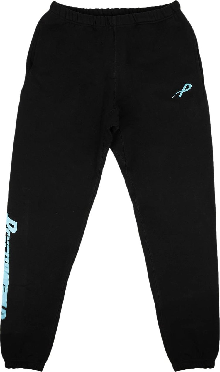 Psychworld Speed Logo Sweatpants 'Black/Light Blue'