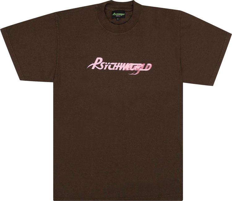 Psychworld Short-Sleeve Speed Logo T-Shirt 'Brown/Pink'