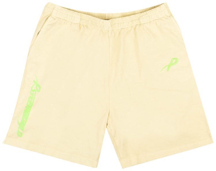 Psychworld Elastic Band Shorts Pale Yellow