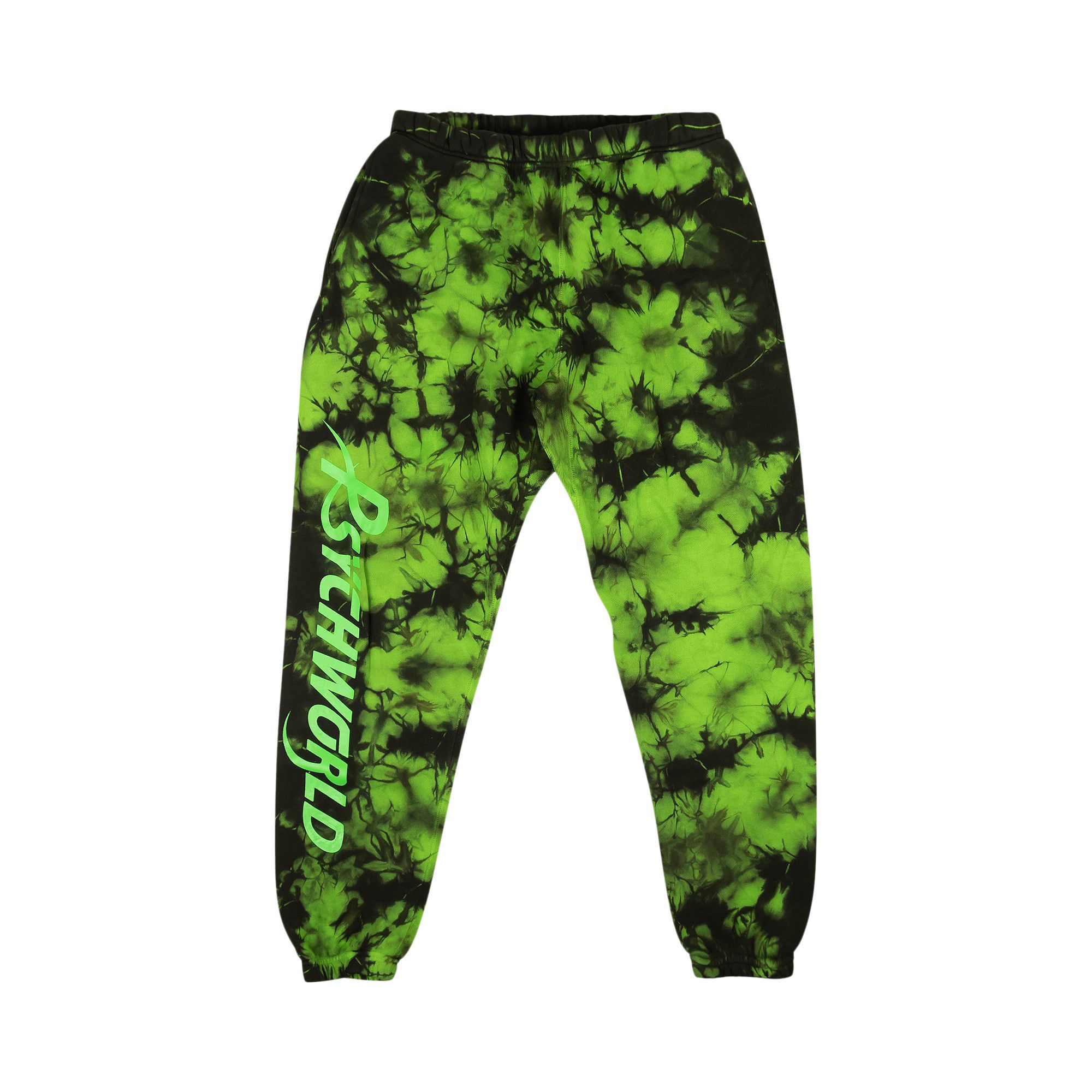 Neon green tie dye sweatpants shop