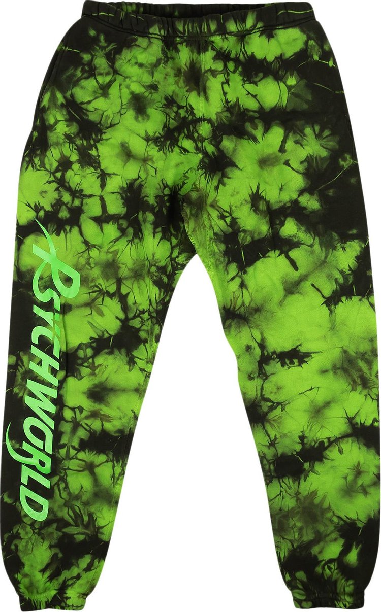 Psychworld Tie Dye Logo Sweatpants Green