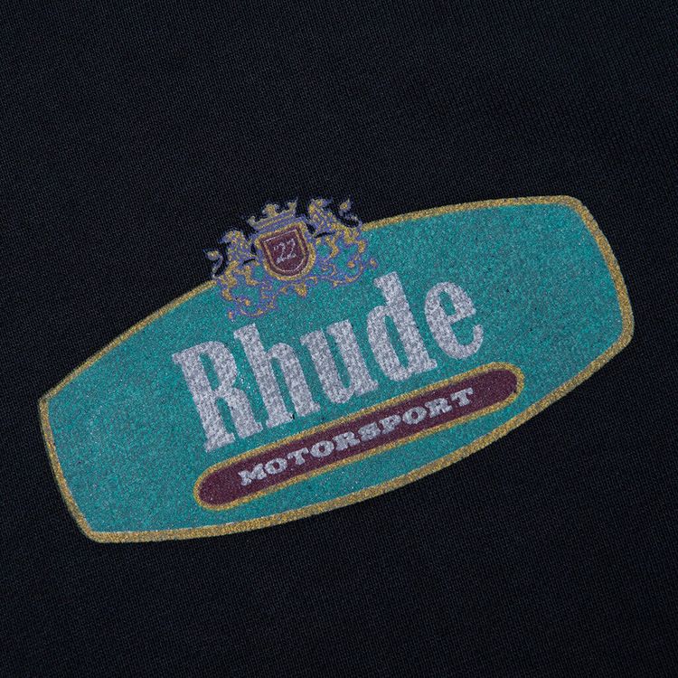 Rhude Racing Crest Hoodie Vintage Black
