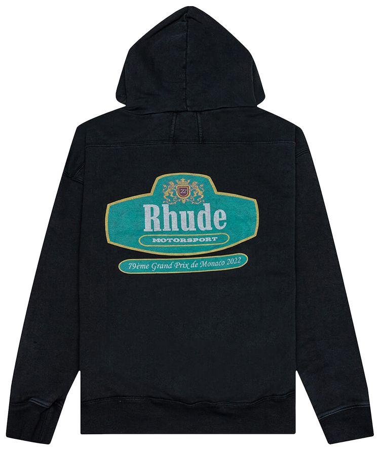 Rhude Racing Crest Hoodie Vintage Black