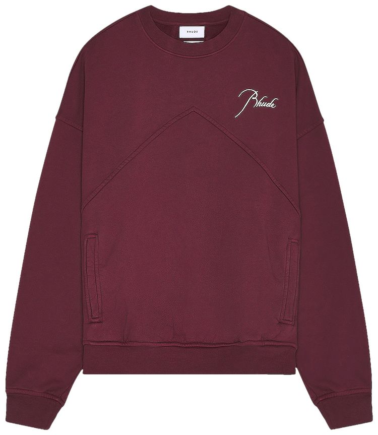 Rhude Quarter Zip Bordeaux