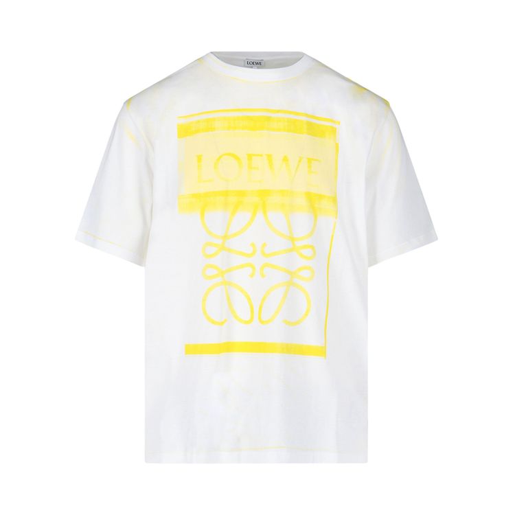 Loewe Photocopy Anagram T Shirt WhiteYellow