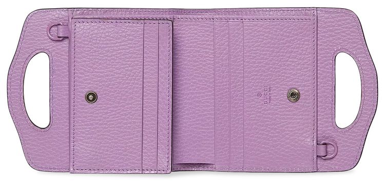 Gucci GG Marmont Top Handle Card Case Wallet Light Purple