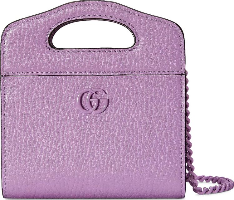 Gucci Purple Leather 'GG' Marmont Wallet-On-Chain (WOC) QFB4X41LUB000