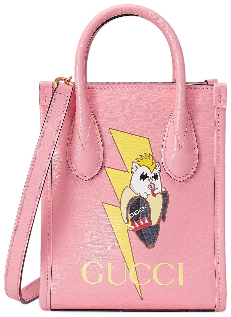 Gucci Bananya Print Mini Tote Bag Light Pink