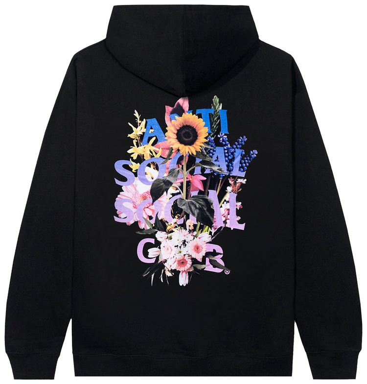 Anti Social Social Club Bouquet For The Old Days Hoodie Black