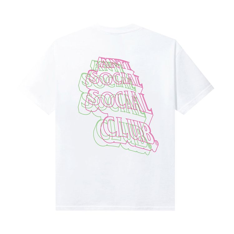 Anti Social Social Club Neon Lights And A Lot Of Rain Tee White