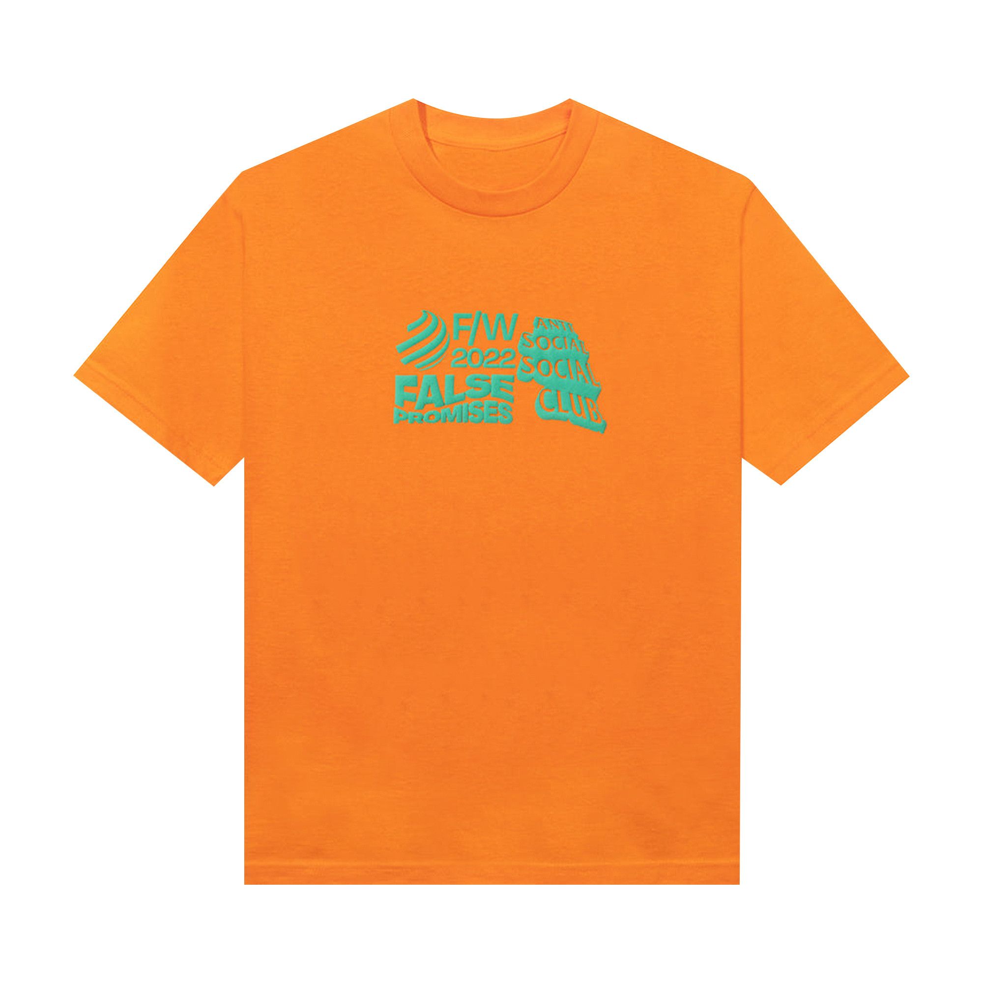 Buy Anti Social Social Club False Promises Tee Orange 0657 1SS220103FPT ORAN GOAT CA