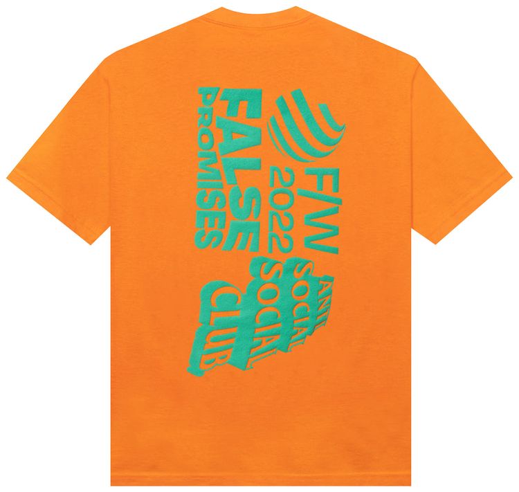 Anti Social Social Club False Promises Tee Orange