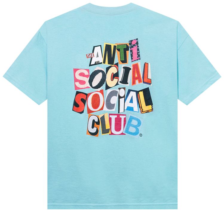 Anti Social Social Club Torn Pages Of Our Story Tee Blue
