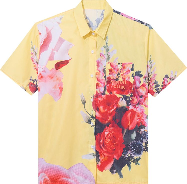 Anti Social Social Club Summers Over Button up 'Yellow'