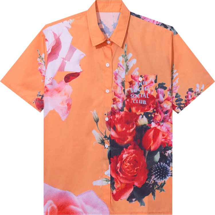 Anti Social Social Club Summers Over Button up 'Orange'