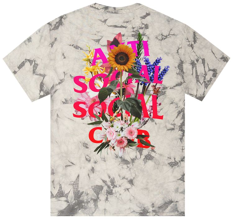 Anti Social Social Club Bouquet For The Old Days Tie Dye Tee Black