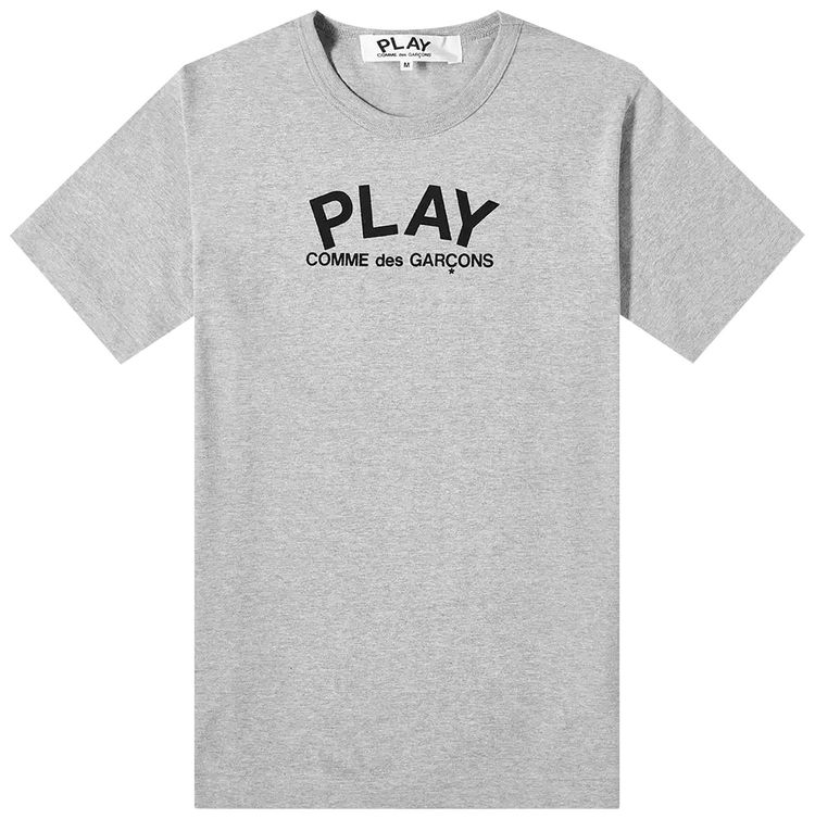 Comme des Garcons PLAY Back Logo Heart Tee Grey